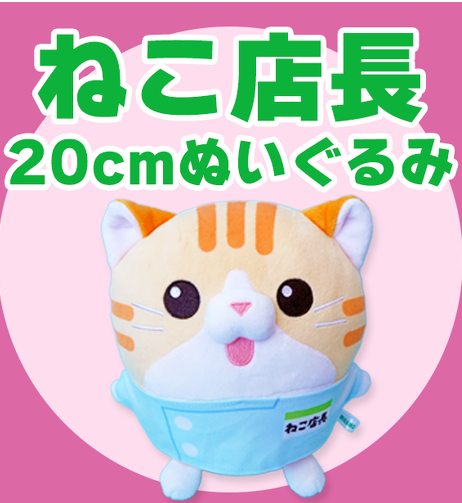 ねこ店長 20㎝ぬいぐるみ | ハシドラッグOnline